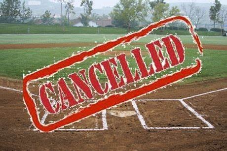 baseball game canceled